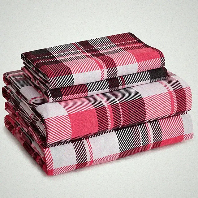 100% Cotton Flannel Sheet Set 4 Pieces, Heavy-Duty Fluffy Flannel Design, The...