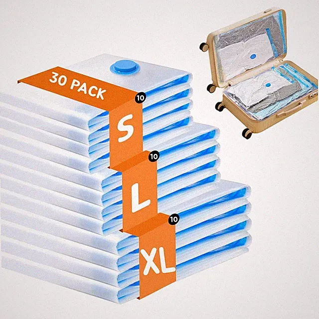 30Pack Vacuum Storage Bags for Bedding Clothes Space Saver Seal Bags Set S/L/XL