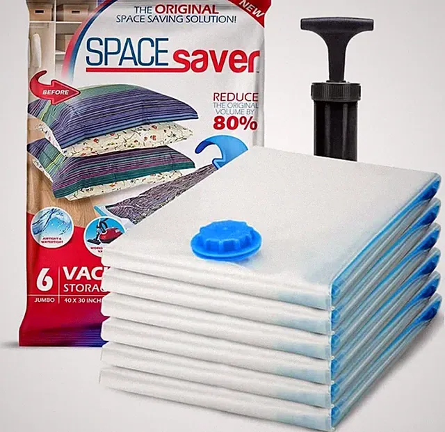 6 Pack Jumbo Vacuum Storage Bags for Comforters, Blankets & Clothes – Jumbo Vacu