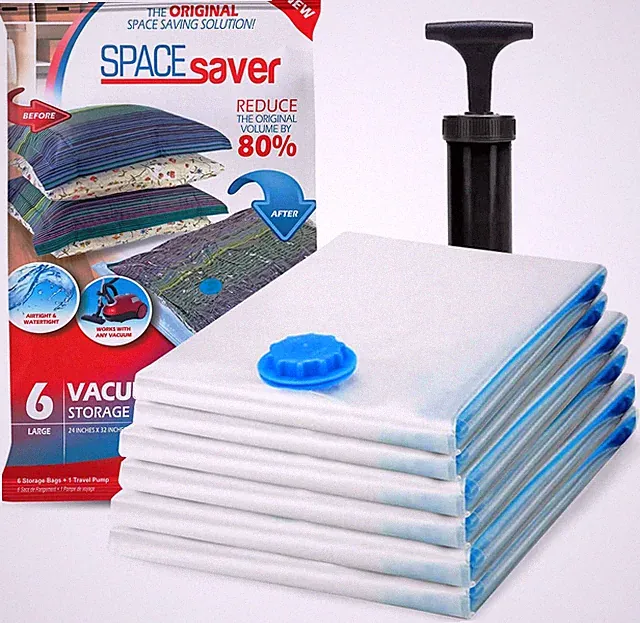 6 Pack Large Vacuum Storage Bags for Comforters, Blankets & Clothes – Vacuum Sea