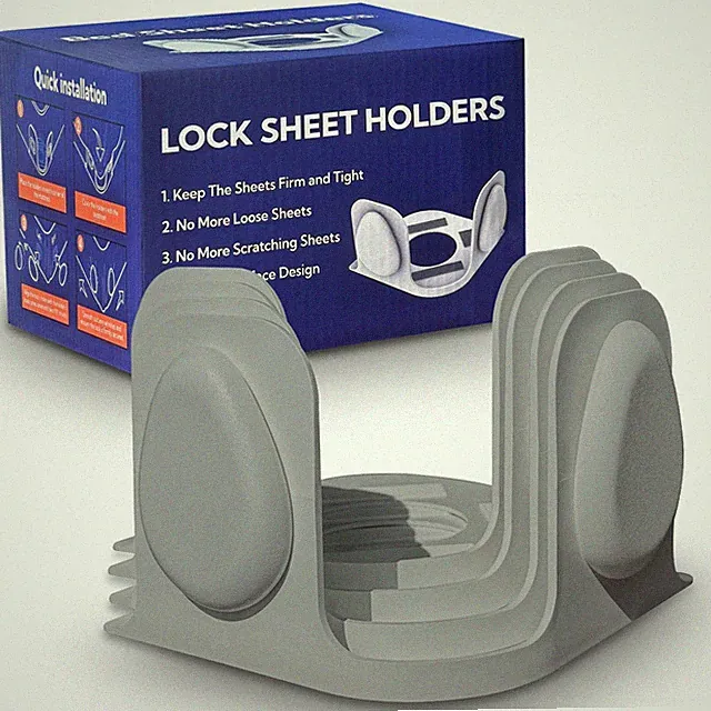 Bed Holders for Corners: 4 Pack Twist-Lock Clips Keep Sheets Tight Heavy-Duty...