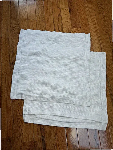 Docofil Herringbone Chevron Euro Shams Set Square 27” 100% Cotton