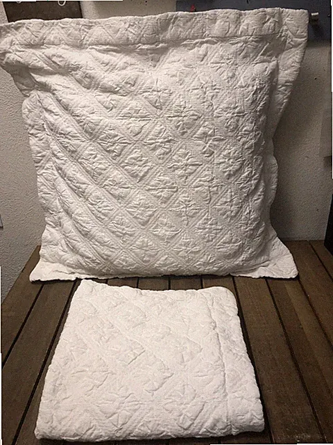 Docofil Matelasse White Euro Shams Square 27” Pillow Cover 100% Cotton Portugal