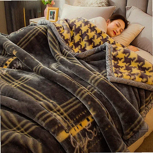 Heavy Blanket,Korean Mink Blanket 71"X87",Winter Fleece Plush Blankets,Silky...