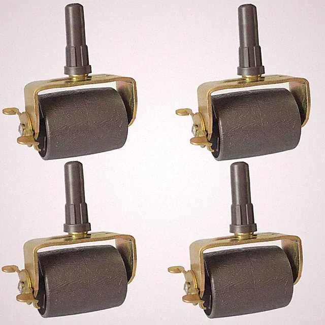Heavy Duty Bed Frame Casters with Socket Sleeves, Set of 4 Locking Wheels