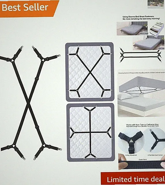Heavy-Duty Bed Sheet Straps Clips with Nickel-Plated Clamps - Secure Your Sheets