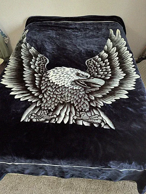 Heavy Duty Blanket With Eagle 98” By 80”