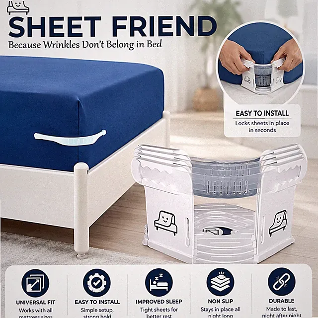 High Configuration Bed Sheet Holders with Heavy Duty Enhanced Lock Stips