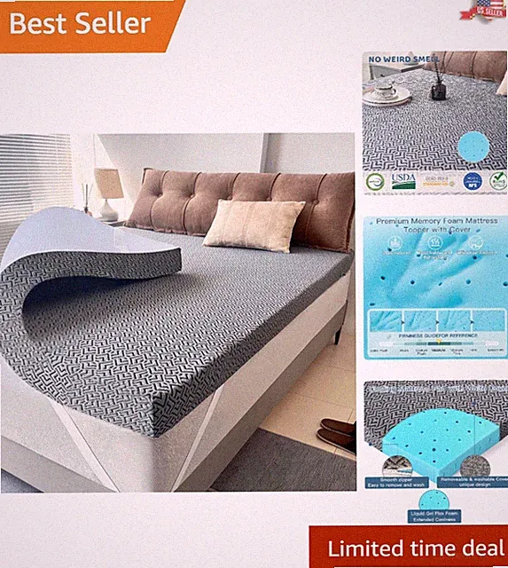 High-Density 3-Inch Queen Mattress Topper with Removable Cover for Better Sleep