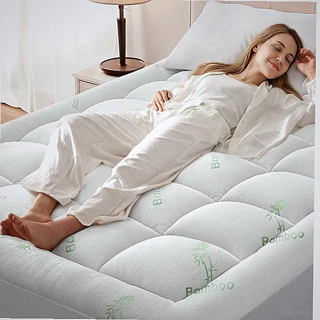 King Memory Foam Mattress Topper Cooling Bamboo Pillow Top Bed Pad 78x80"