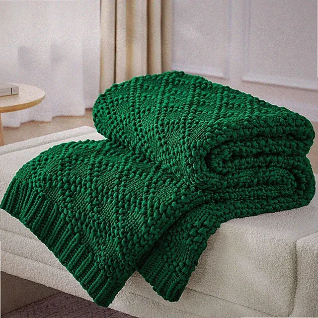 Knitted Weighted Blanket for Adult, Chunky Knit Weighted Throw for Sleep 40"*60"