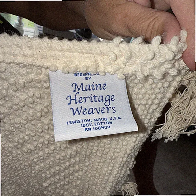Maine Heritage Weavers -King Martha Washington Bedspread W/2 Shams