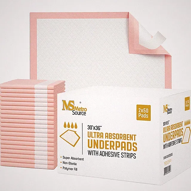 Metro Source 30x36 Disposable Underpads 100 Count | Incontinence Bed & Leakproof