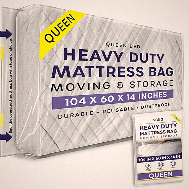 Queen Size Mattress Bags Moving Storage Heavy Duty Reusable Waterproof Cover