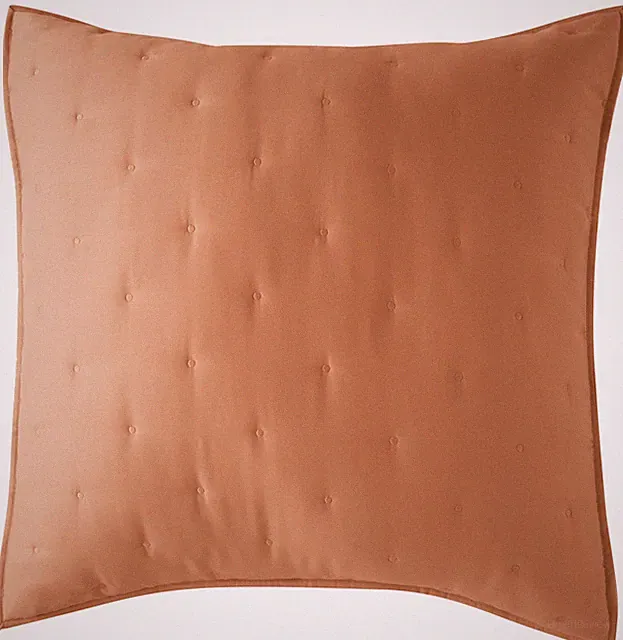 Recycled Polyester and Cotton Blend Quilted Sham, Euro, Light Caramel, 26" x 26"