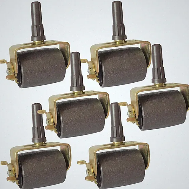 Set of 6 Heavy Duty Bed Frame Wheels Casters Rollers with Plastic Sleeve Inserts