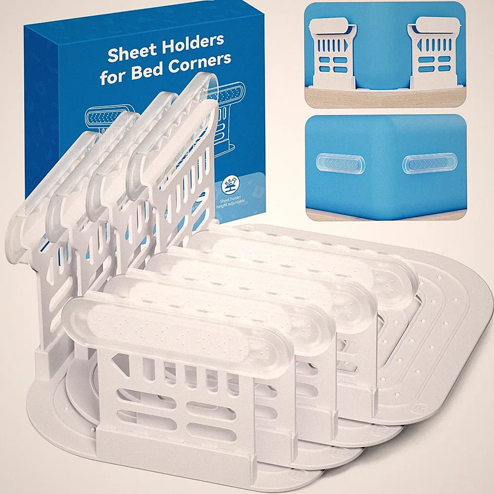Sheet Holder with Heavy-Duty Mattress Straps – No More Loose Bedding, Universal