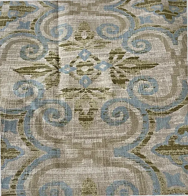 Siscovers 2 Queen Pillow Shams Linen Upholstery Watery Blue Green Coastal Boho