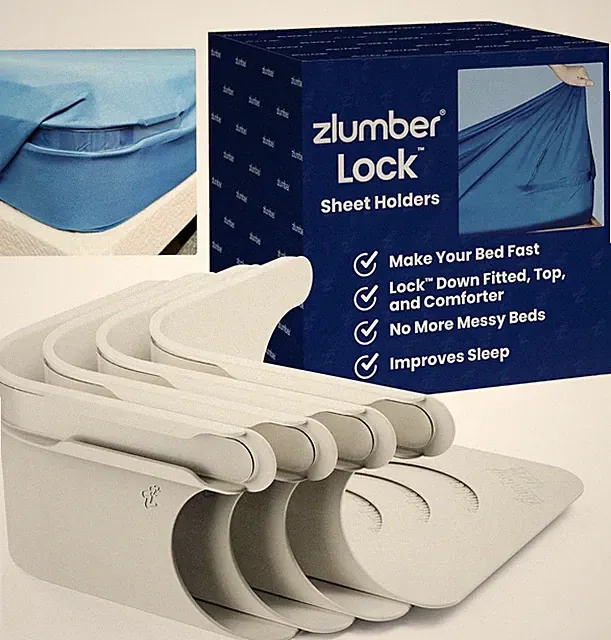The USA Zlumberlock Secure Sheet Holder W/ Heavy Duty Mattress Straps Universal