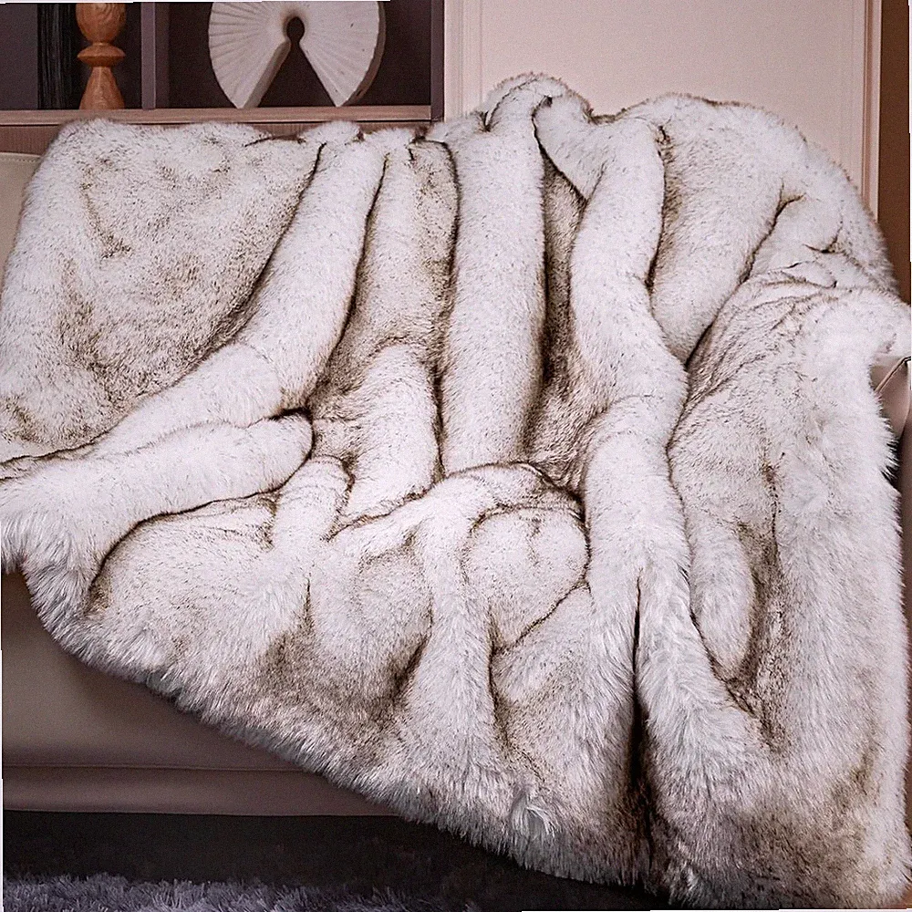 Touchat 1000GSM Faux Fur Throw Blanket, Super Thick Warm Cozy Heavy Blankets...