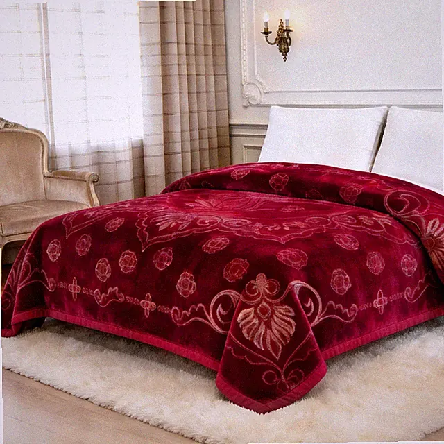 Velvet Embossed Mink Blanket 8 lb Heavy Duty Reversible Bed Comforter All Season