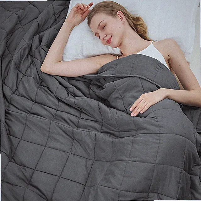 Weighted Blanket 20LB Twin Full Size Cooling Heavy Throw Grey 48x72 Inch