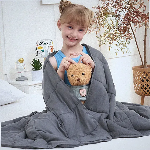 Weighted Blanket Kids 3lbs 36"x48" Cooling Heavy Throw Blanket for 20-40lbs M...
