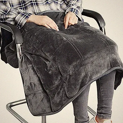 Weighted Lap Blanket for Adults 8 Pounds Small Weighted Throw Dark Grey