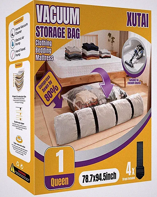 XUTAI Mattress Vacuum Bag, Vacuum Seal Storage Bag for Mattress & Clothing –...